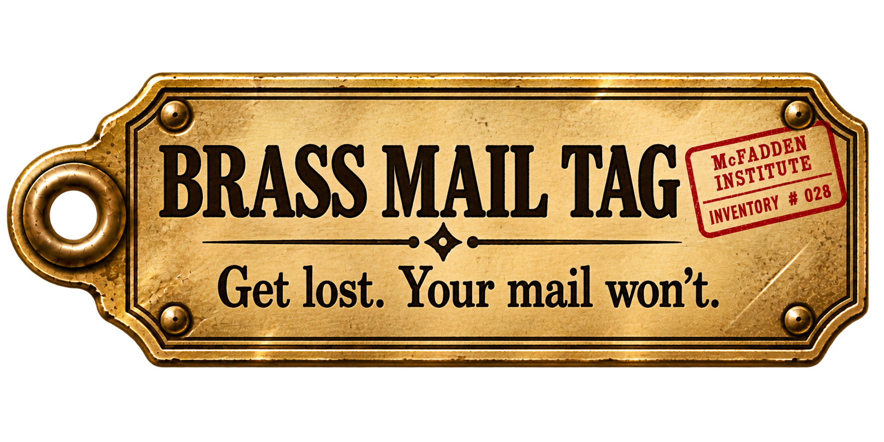 Brass Mail Tag description